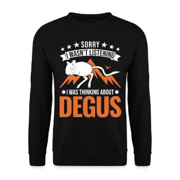 Degu Cadeau Arbuste Rat Forest Degu - Sweat-shirt Unisexe - noir - Devant - Alina (178cm) & Michal (187cm)