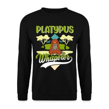 Schnabeltier Flüsterer Platypus Whisperer - Sweat-shirt Unisexe - noir - Devant - Alina (178cm) & Michal (187cm)