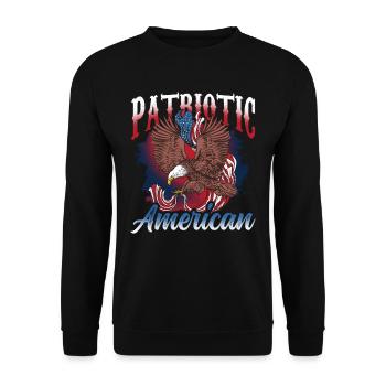 Patriotique américain Patriote Patriotique - Sweat-shirt Unisexe - noir - Devant - Alina (178cm) & Michal (187cm)