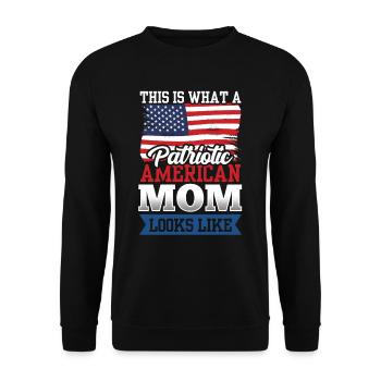 Voici à quoi ressemble une mère américaine patriotique aux États-Unis - Sweat-shirt Unisexe - noir - Devant - Alina (178cm) & Michal (187cm)