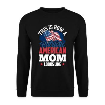 Voici à quoi ressemble une mère américaine patriotique aux États-Unis - Sweat-shirt Unisexe - noir - Devant - Alina (178cm) & Michal (187cm)