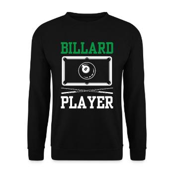Billiard Player Lovers Pool Billards - Sweat-shirt Unisexe - noir - Devant - Alina (178cm) & Michal (187cm)