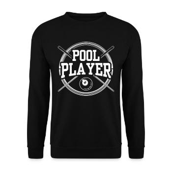 Pool Spieler Billiard Billard Liebhaber - Unisex Pullover - Schwarz - Vorne - Alina (178cm) & Michal (187cm)