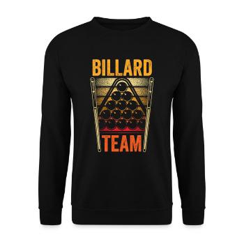 Billard-Team Pool Billard Billiard Spieler - Unisex Pullover - Schwarz - Vorne - Alina (178cm) & Michal (187cm)