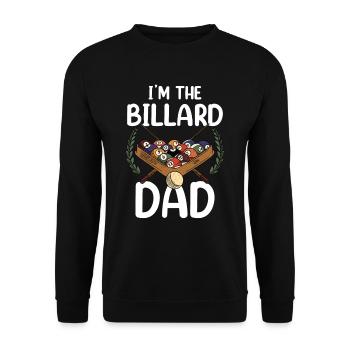Je suis le billard Billiard-Dad Billiard Pool Billiards - Sweat-shirt Unisexe - noir - Devant - Alina (178cm) & Michal (187cm)