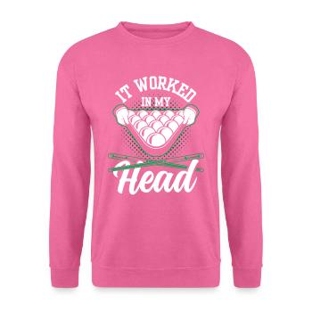 Dans ma tête ça marchait billard piscine - Sweat-shirt Unisexe - rose - Devant