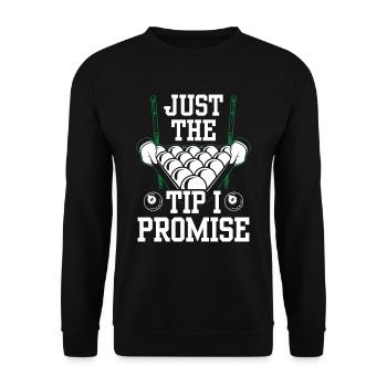 Seulement le meilleur billard promis piscine de billard - Sweat-shirt Unisexe - noir - Devant - Alina (178cm) & Michal (187cm)