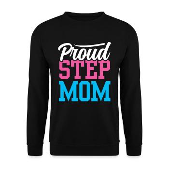 Proud stepmother foster mother foster mother child - Unisex Sweatshirt - black - Front - Alina (178cm) & Michal (187cm)
