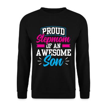 Proud stepmother of a great son child - Unisex Sweatshirt - black - Front - Alina (178cm) & Michal (187cm)