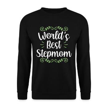 The best stepmother in the world foster mother child - Unisex Sweatshirt - black - Front - Alina (178cm) & Michal (187cm)