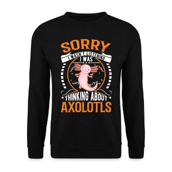 Axolotl Queue Cadeau Amphibien Axolotl - Sweat-shirt Unisexe - noir - Devant - Alina (178cm) & Michal (187cm)