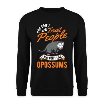 Opossum Cadeau Marsupial Opossum - Sweat-shirt Unisexe - noir - Devant - Alina (178cm) & Michal (187cm)
