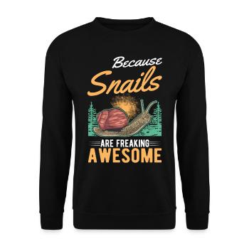 Parce que les escargots sont des escargots géniaux - Sweat-shirt Unisexe - noir - Devant - Alina (178cm) & Michal (187cm)
