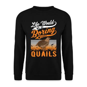 Geese Gift Goose Lovers Goose Breeders - Unisex Sweatshirt - black - Front - Alina (178cm) & Michal (187cm)