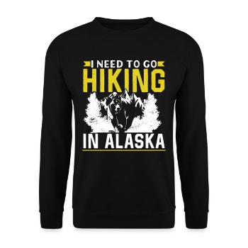 J’ai besoin de faire de la randonnée dans la nature en Alaska - Sweat-shirt Unisexe - noir - Devant - Alina (178cm) & Michal (187cm)