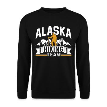 Alaska Hiking Team Hikers Hiking Hike - Unisex Sweatshirt - black - Front - Alina (178cm) & Michal (187cm)