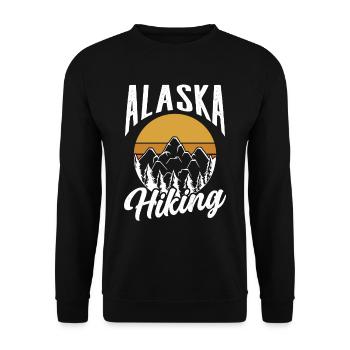 Alaska Randonnée Randonneur Randonnée Nature - Sweat-shirt Unisexe - noir - Devant - Alina (178cm) & Michal (187cm)