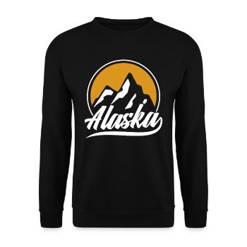 Alaska Nature Hiker Hiking - Unisex Sweatshirt - black - Front - Alina (178cm) & Michal (187cm)