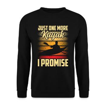 Un seul kayak de plus a promis de faire du kayak kayak - Sweat-shirt Unisexe - noir - Devant - Alina (178cm) & Michal (187cm)