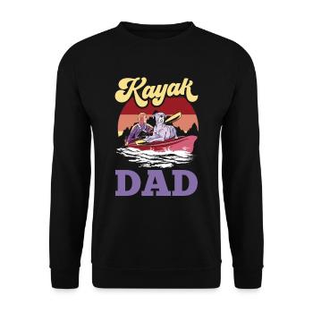 Kayak Father Hobby Kayaking Kayaking Kayakers - Unisex Sweatshirt - black - Front - Alina (178cm) & Michal (187cm)
