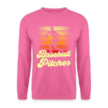 Baseball Pitcher Spieler Werfer Hobby - Unisex Pullover - Pink - Vorne