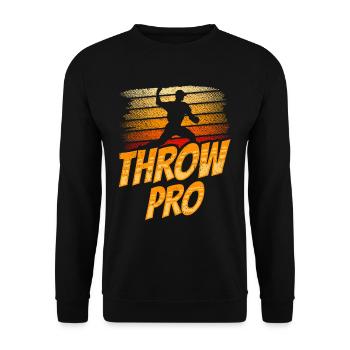 Wurf Profi Baseball Spieler Hobby Werfer Pitcher - Unisex Pullover - Schwarz - Vorne - Alina (178cm) & Michal (187cm)