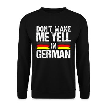 Ne me forcez pas à crier la voix allemande - Sweat-shirt Unisexe - noir - Devant - Alina (178cm) & Michal (187cm)