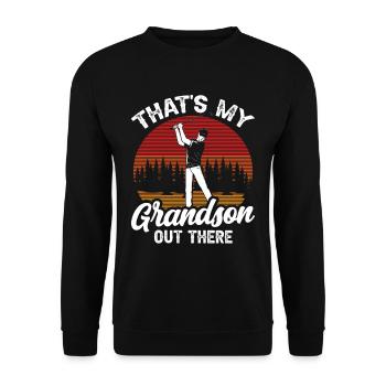 Voici mon petit-fils qui joue au golf - Sweat-shirt Unisexe - noir - Devant - Alina (178cm) & Michal (187cm)