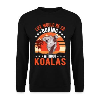 Koala lover Koala bear - Unisex Sweatshirt - black - Front - Alina (178cm) & Michal (187cm)
