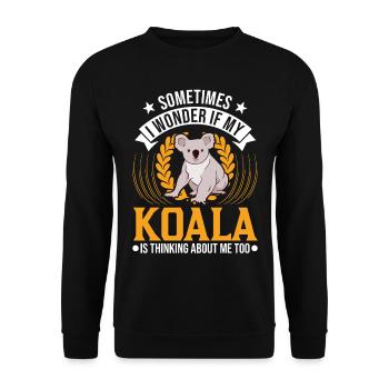 Koala lover Koala bear - Unisex Sweatshirt - black - Front - Alina (178cm) & Michal (187cm)