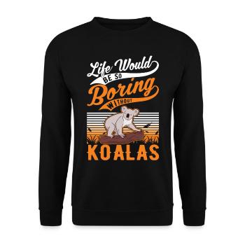 Koala lover Koala bear - Unisex Sweatshirt - black - Front - Alina (178cm) & Michal (187cm)