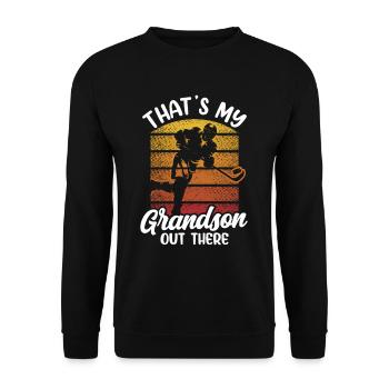 Voici mon petit-fils là-bas au passe-temps de hockey - Sweat-shirt Unisexe - noir - Devant - Alina (178cm) & Michal (187cm)