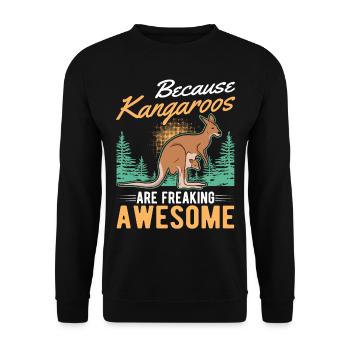 Parce que les kangourous sont des kangourous géniaux - Sweat-shirt Unisexe - noir - Devant - Alina (178cm) & Michal (187cm)