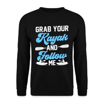Prenez votre kayak et suivez-moi kayak kayak - Sweat-shirt Unisexe - noir - Devant - Alina (178cm) & Michal (187cm)