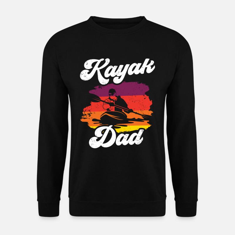 Kajak Vater Hobby Kayak Kajakfahren Kajakfahrer - Unisex Pullover - Schwarz