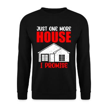 Only one more house promised real estate agents - Unisex Sweatshirt - black - Front - Alina (178cm) & Michal (187cm)