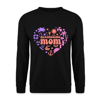 Beach visit Mother Beach Beach holiday Beach - Unisex Sweatshirt - black - Front - Alina (178cm) & Michal (187cm)