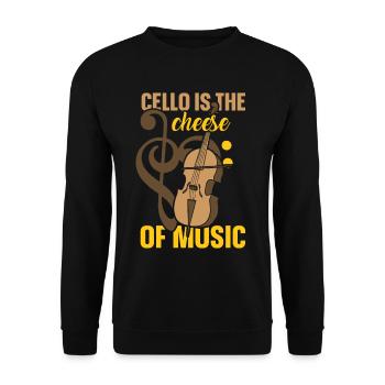 Le violoncelle est le fromage de la musique violoncelliste violoncelliste - Sweat-shirt Unisexe - noir - Devant - Alina (178cm) & Michal (187cm)