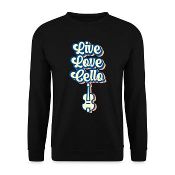 Life Love Cello Cello Cello Musicien Violoncelliste - Sweat-shirt Unisexe - noir - Devant - Alina (178cm) & Michal (187cm)