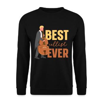Best cellist of all time Cello cello musician - Unisex Sweatshirt - black - Front - Alina (178cm) & Michal (187cm)