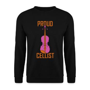 Proud cellist cellist Musician cello cello - Unisex Sweatshirt - black - Front - Alina (178cm) & Michal (187cm)