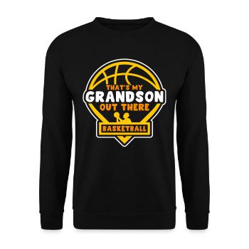 This is my grandson out there playing basketball - Unisex Sweatshirt - black - Front - Alina (178cm) & Michal (187cm)