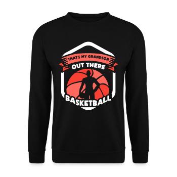 This is my grandson out there playing basketball - Unisex Sweatshirt - black - Front - Alina (178cm) & Michal (187cm)