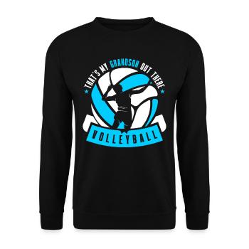 This is my grandson out there playing volleyball - Unisex Sweatshirt - black - Front - Alina (178cm) & Michal (187cm)