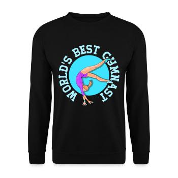 Der Beste Turner Der Welt Gymnast Gymnastik - Unisex Pullover - Schwarz - Vorne - Alina (178cm) & Michal (187cm)