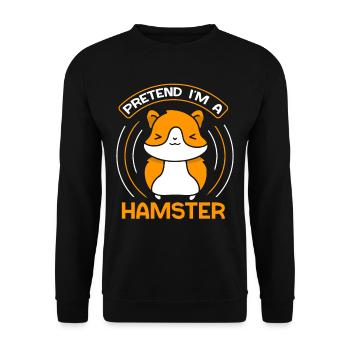So Tun Als Wäre Ich Ein Hamster Besitzer Haustier - Unisex Pullover - Schwarz - Vorne - Alina (178cm) & Michal (187cm)