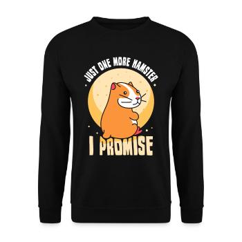 Nur Noch Ein Hamster Versprochen Haustier Besitzer - Unisex Pullover - Schwarz - Vorne - Alina (178cm) & Michal (187cm)