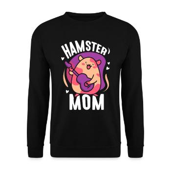 Hamster Mom Owner Cute Pet - Unisex Sweatshirt - black - Front - Alina (178cm) & Michal (187cm)