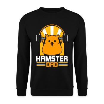 Hamster Papa Cute Pet Owner - Unisex Sweatshirt - black - Front - Alina (178cm) & Michal (187cm)