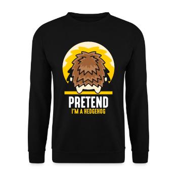 Imagine I'm a hedgehog cute pet - Unisex Sweatshirt - black - Front - Alina (178cm) & Michal (187cm)